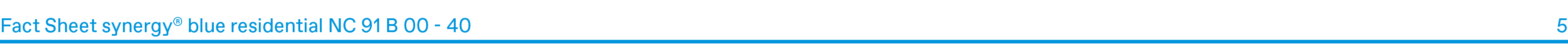 Fact Sheet synergy® blue residential NC 91 B 00 40 5
